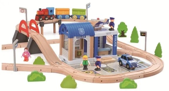 2Kids Toys - Set ferroviario Città e Villaggio, 200 pezzi