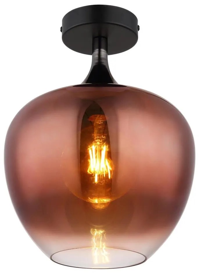 Globo 15548DG - Plafoniera MAXY 1xE27/40W/230V rame