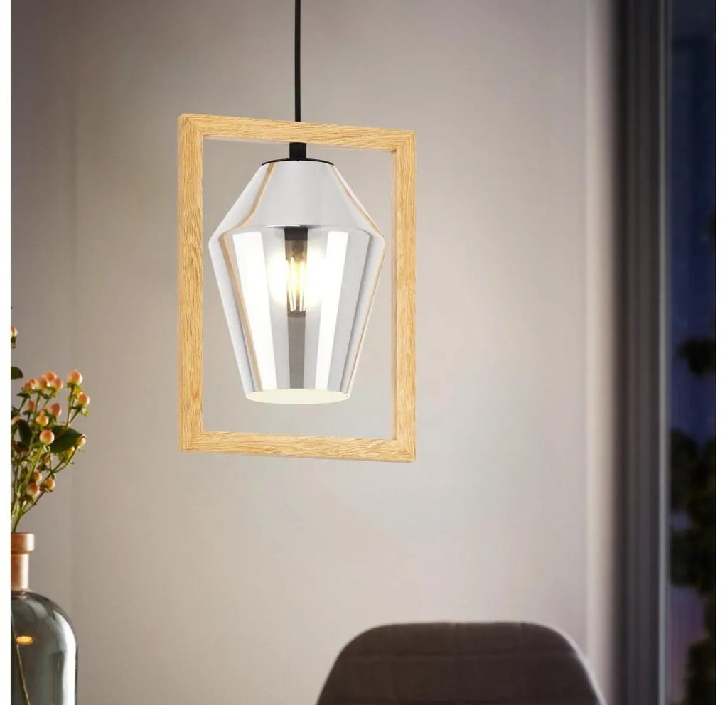 Eglo 99701 - Lampadario su corda VIGLIONI 1xE27/40W/230V