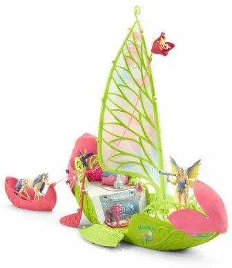 Playset Schleich Sera's magical flower boat Cavallo Plastica