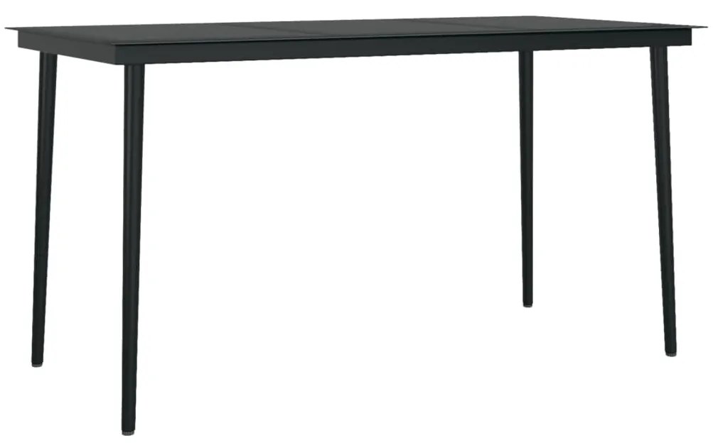 Set da pranzo per giardino 5 pz con cuscini polyrattan e vetro