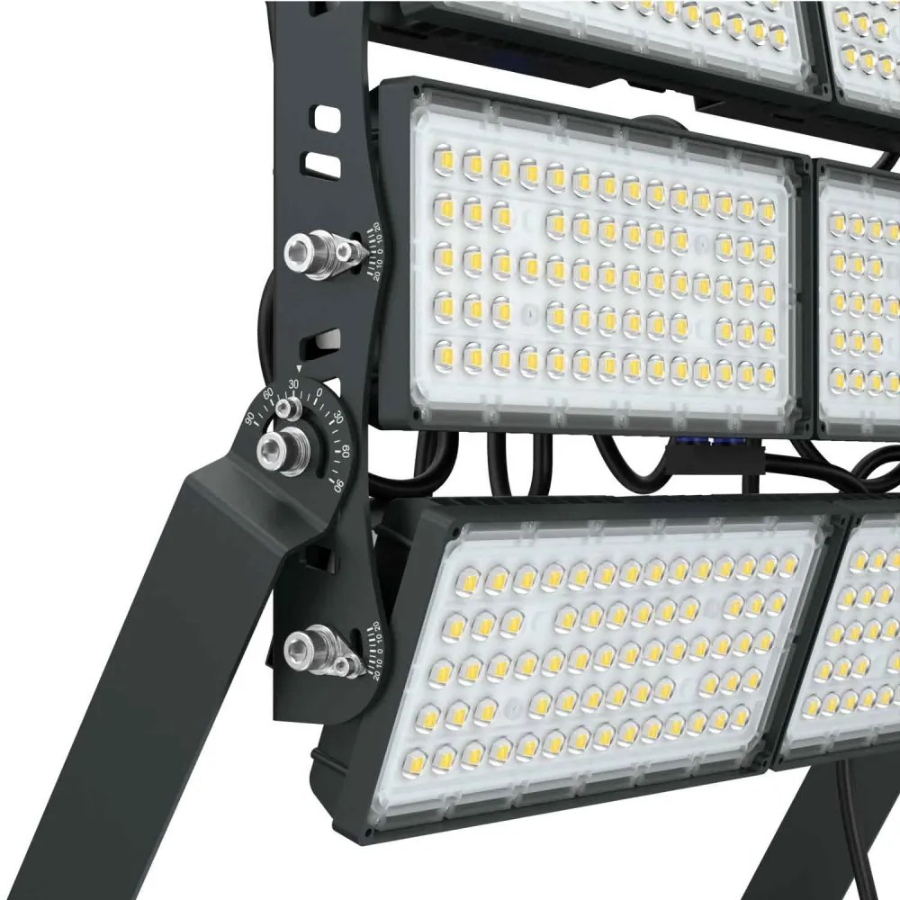 Faro Modulare LED 1.200W IP66, 167lm/W Dimmerabile DALI - INVENTRONICS Colore Bianco Freddo 5.000K, Scegli l'angolo di illuminazione 90°, Scegli le staffe dei moduli Orientabili