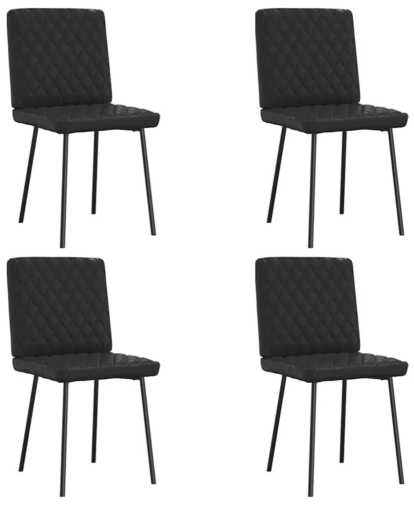 Sedie Da Pranzo 4 Pz Nere İn Similpelle /