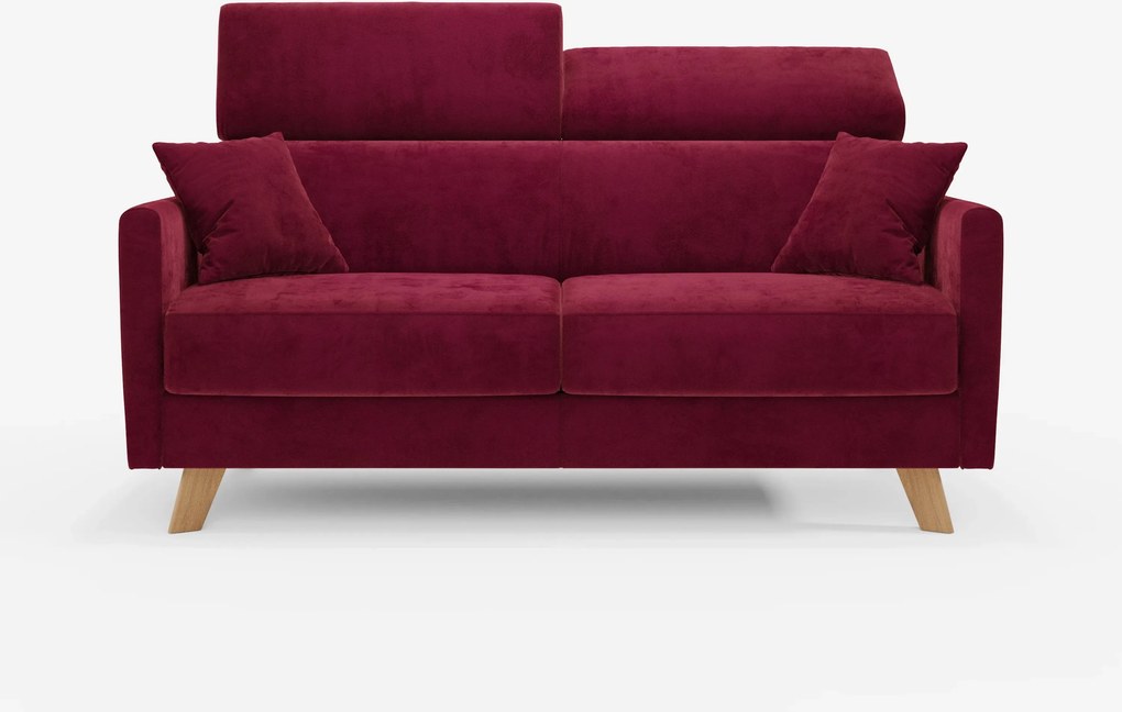 Francy divano letto con poggiatesta regolabili - 100% sfoderabile in elegante tessuto smacchiabile T30
