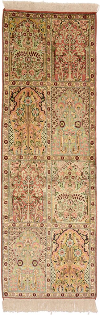 Cashmere Silk Tappeto orientale 60 x 190 (Indian) Annodato A Mano