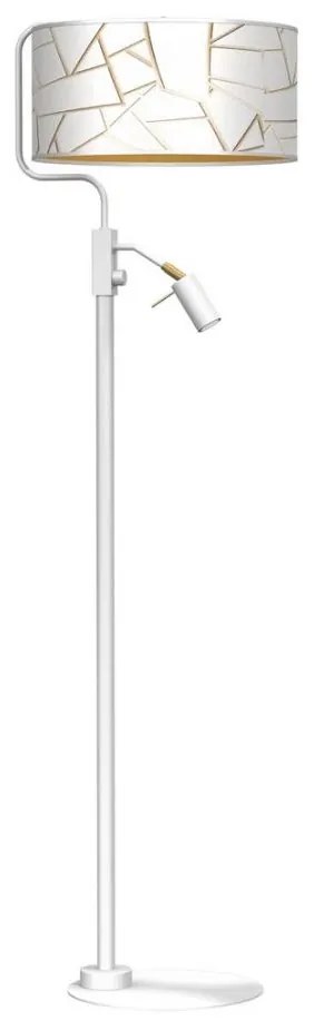 Lampada da terra ZIGGY 1xE27/40W/230V + 1xGU10/MR11/7W bianco/oro