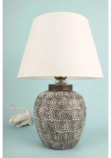 Lampada da tavolo RAMZES 1xE27/40W/230V bianca/grigia