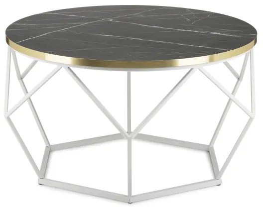 Tavolino DIAMOND 40x70 cm oro/nero/bianco