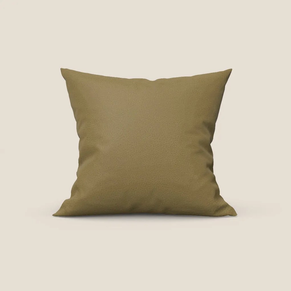 Bisont cuscino disponibile in diversi colori realizzato in microfibra effetto pelle smacchiabile T15 giallo