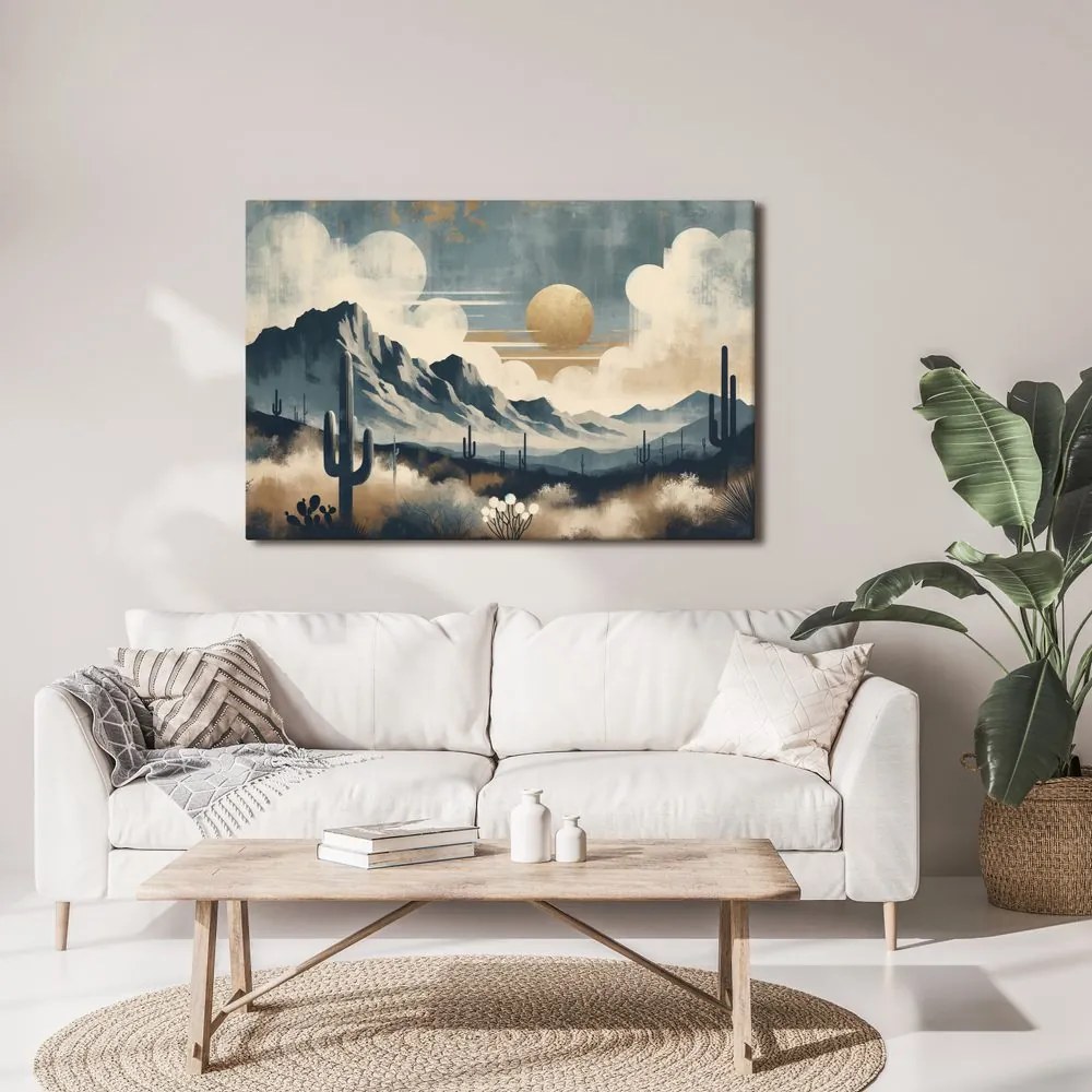 Quadro su tela – Paesaggio desertico con cactus