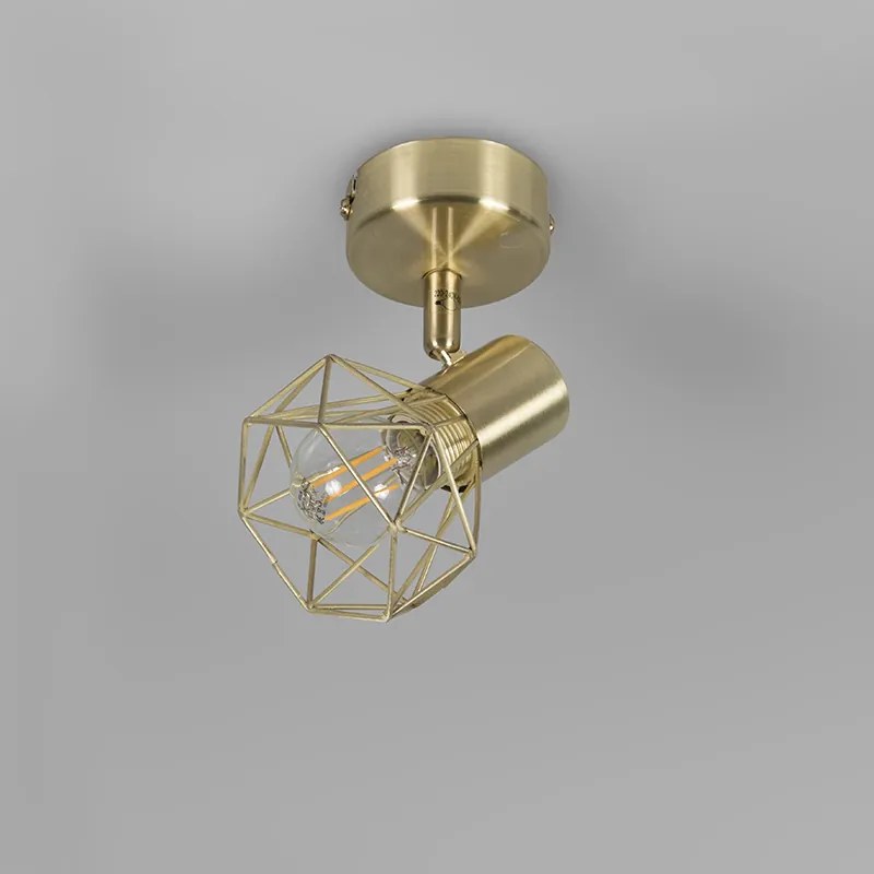 Faretto Art Déco ottone inclinabile e orientabile - Mosh