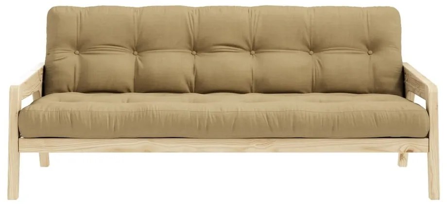 Divano letto marrone/beige 204 cm Grab - Karup Design