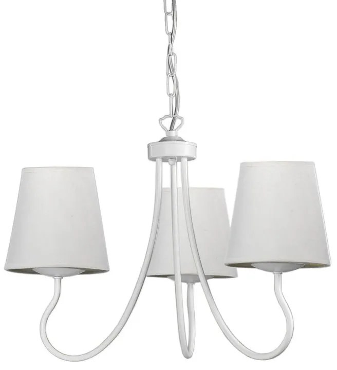 Lampadario Country charm Lampadario Country charm Margot 3x E14 bianco paralume bianco 3x E14