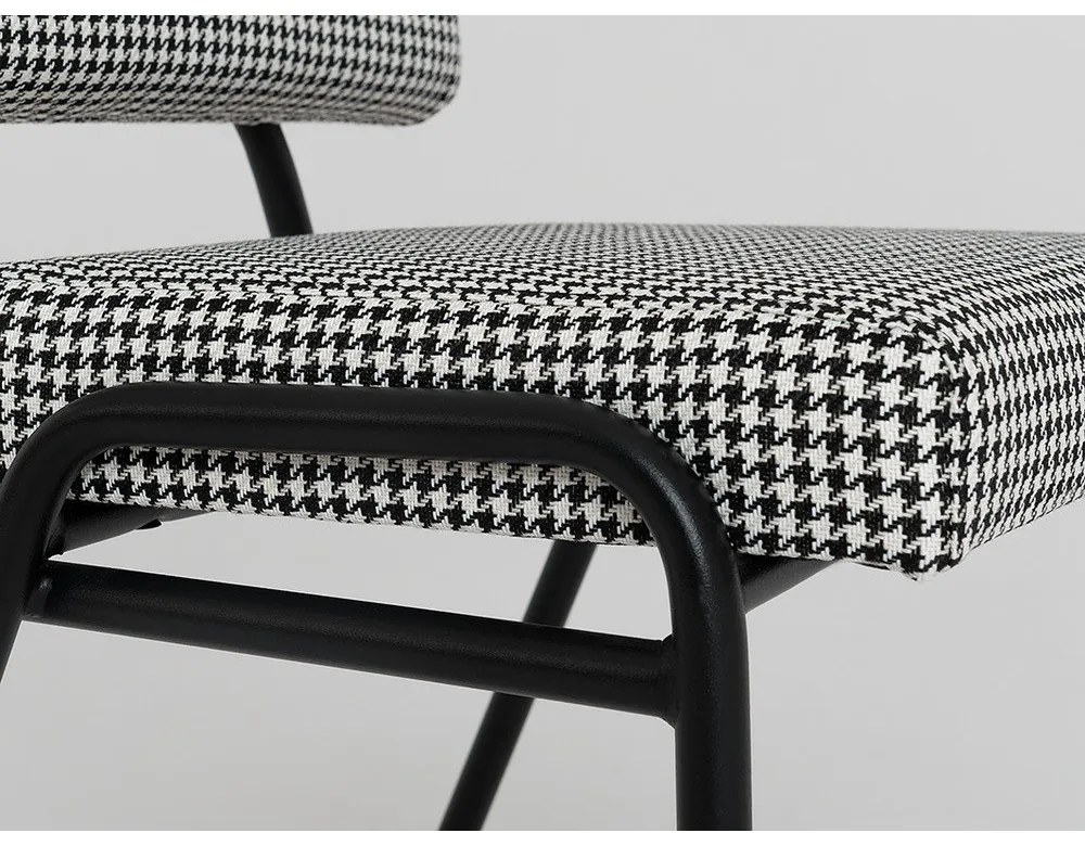 Sedia da pranzo bianca e nera Simple - CustomForm