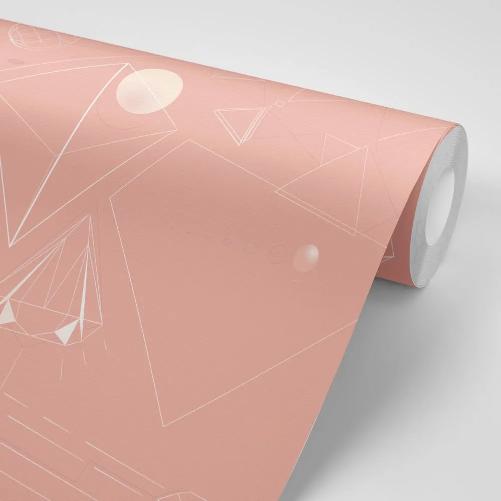 Carta da parati autoadesiva – Motivi geometrici rosa