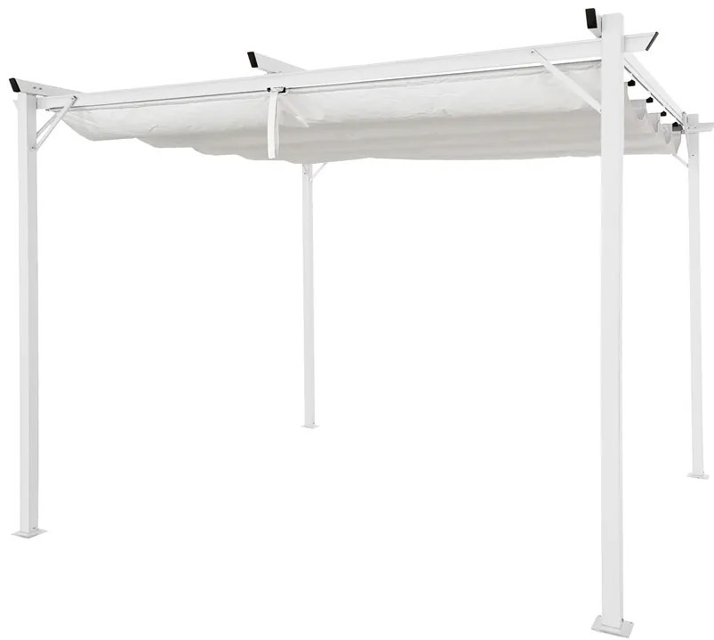 Pergola bianca da terrazzo La Palma 3x3m Garden Point