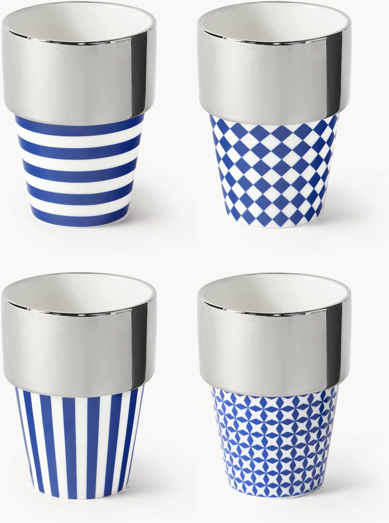 Set di 4 tazze fatte a mano Aunty