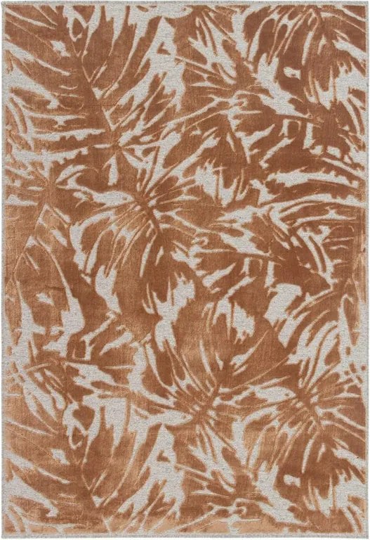 Tappeto Mayfair Modern in viscosa marrone ruggine L 290 x L 200 cm