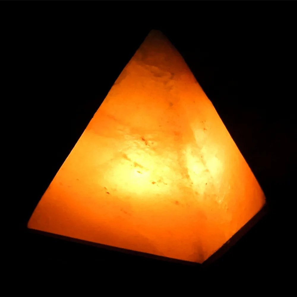 Lampada di Sale Himalayano Rosa naturale a forma di Piramide 4-6Kg