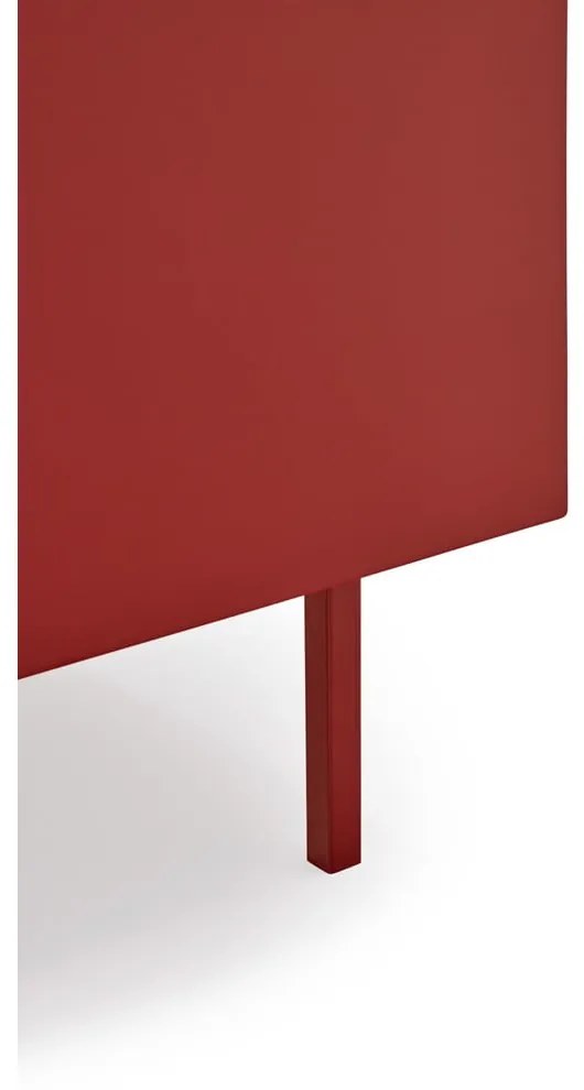 Cassettiera bassa rossa effetto rovere 165x78 cm Arista - Teulat