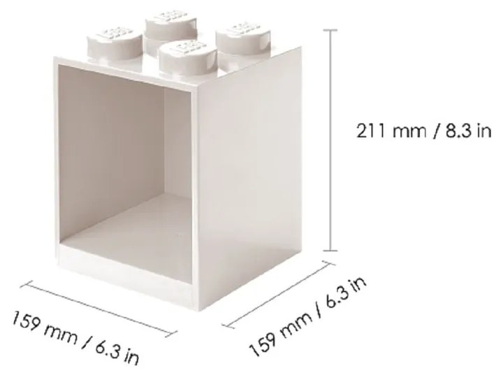 Set di 2 mensole da parete nere per bambini Brick - LEGO®