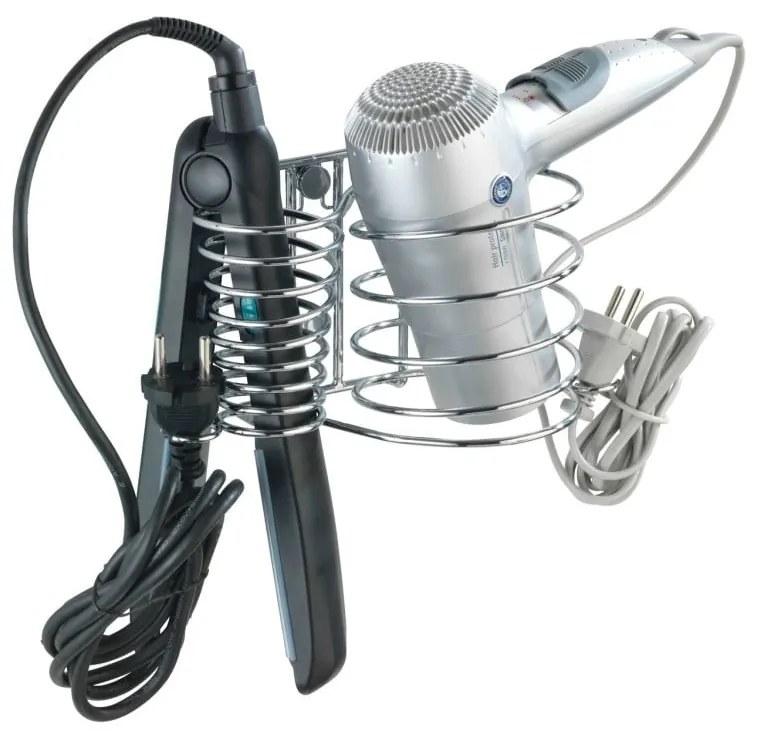 Supporto a parete per asciugacapelli e ferro arricciacapelli Milano - Wenko