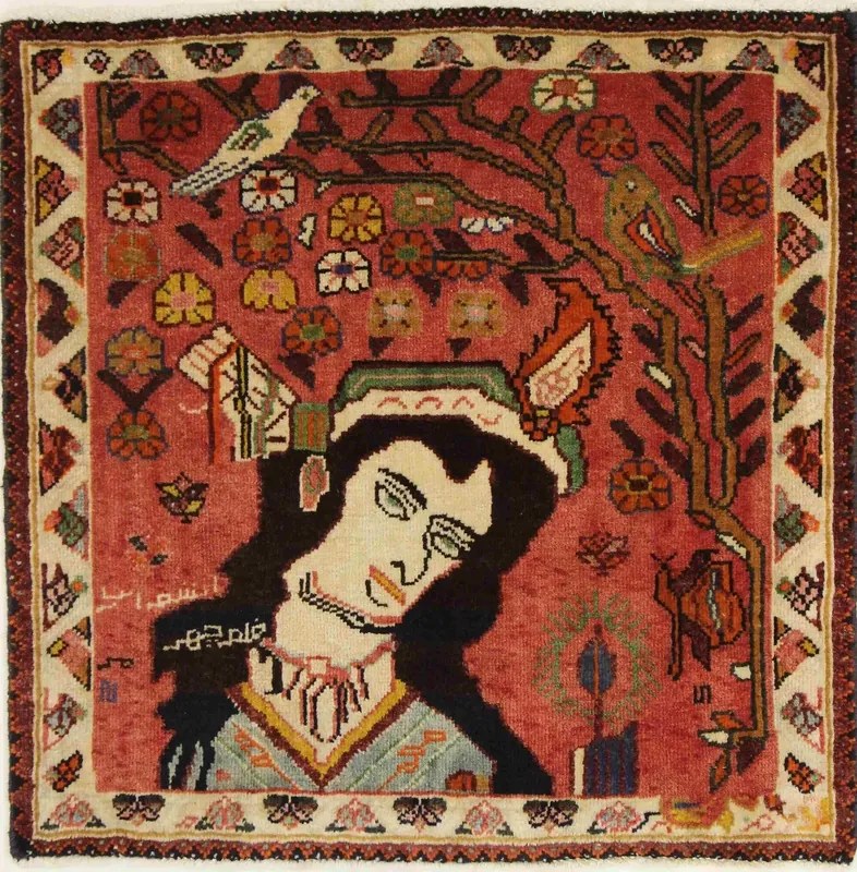 Gashghai Tappeto 60x60 (Iran) Annodato A Mano