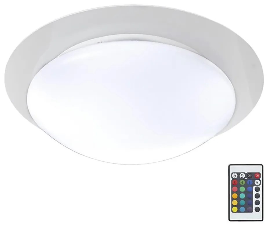 B.K.Licht BKL1025 - Plafoniera LED da bagno RGB LED/12W/230V IP44 + telecomando