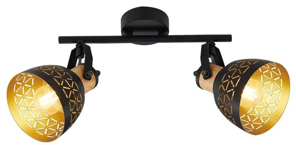 Prezent 27523 - Faretto MESCALA 2xE14/40W/230V nero