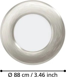 Eglo 901403-Set 3x LED faretto da incasso FUEVA LED/3,7W/230V Ø 8,8 cm cromo