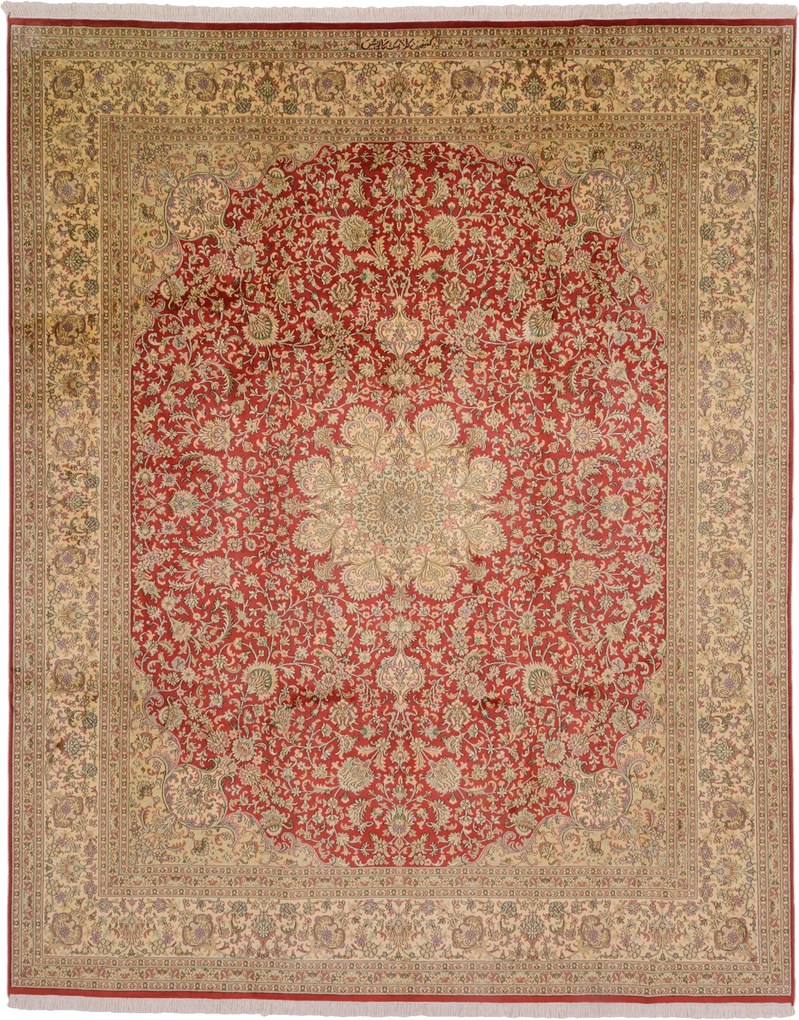Cashmere Silk Tappeto 240 x 300 (Indian) Annodato A Mano