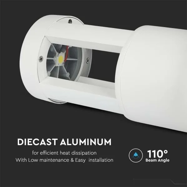 LED Lampada da esterno LED/10W/230V 25cm 6400K IP65 bianco