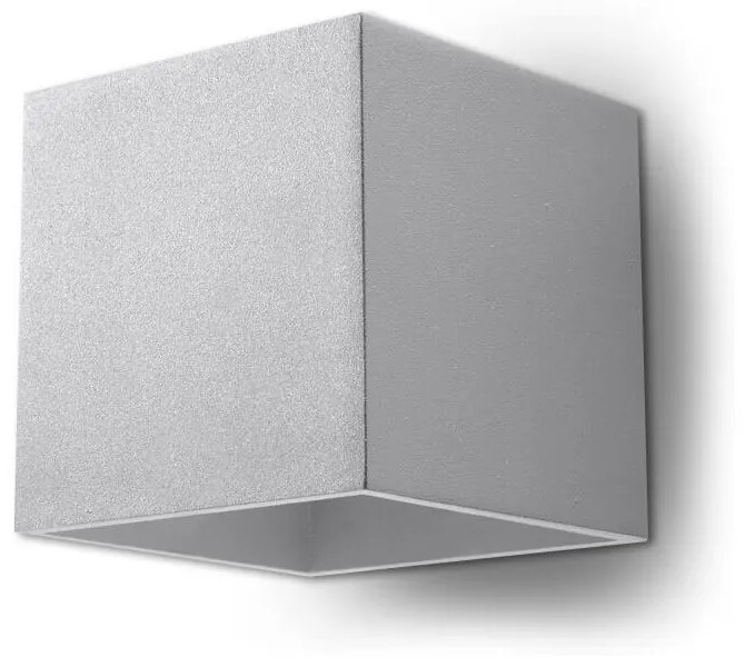Applique da Parete in Alluminio QUAD 1 G9 Grigia da Interno Colore del corpo Grigio
