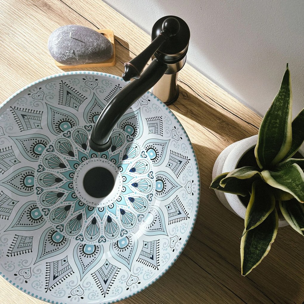 Lavabo da appoggio Rea Mandala