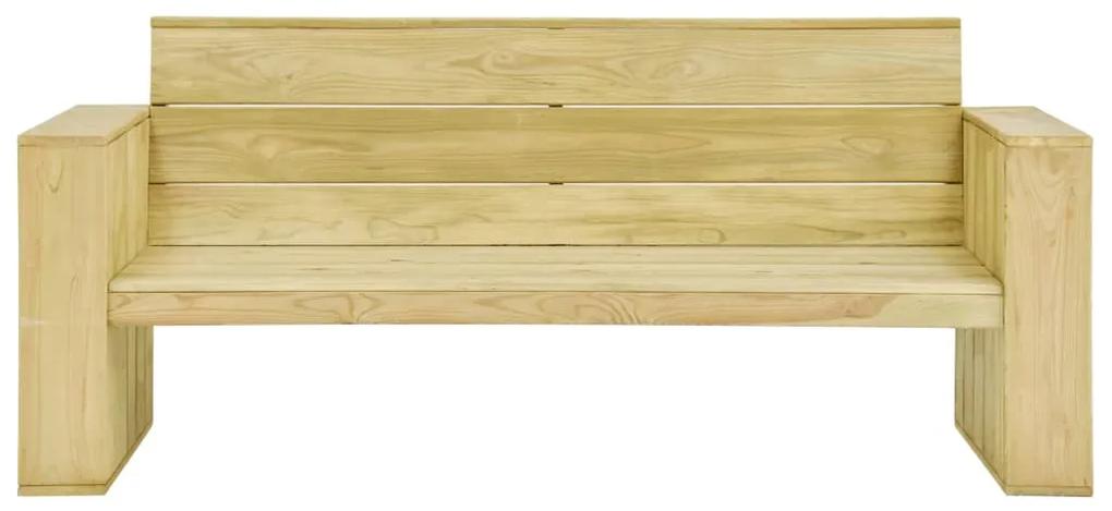 Panchina da giardino 179 cm in legno di pino impregnato