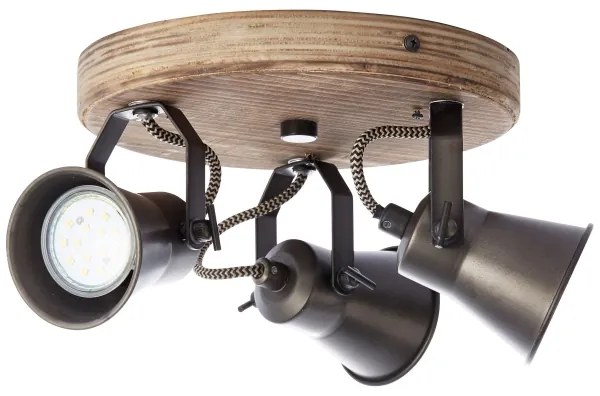 Brilliant - Faretto SEED 3xGU10/5W/230V nero/marrone