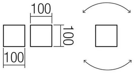 Redo 90177 - Applique a LED da esterno VARY 2xLED/6W/230V 4000K IP54 marrone