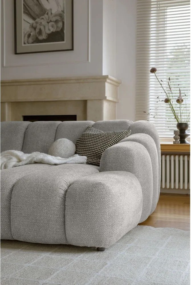 Divano angolare grigio chiaro (con penisola a destra/con chaise lounge) Shell – Miuform