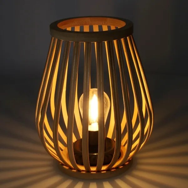 Solight WO3106 - LED Lampada da tavolo decorativa LED/2xAA bambù