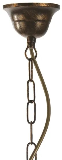 ONLI - Lampadario a catena CONTESSA 1xE27/22W/230V bronzo