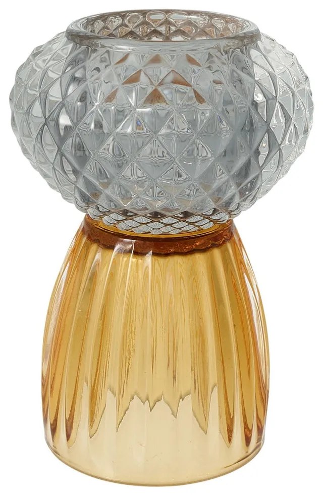 Candeliere in vetro grigio-marrone - Green Gate