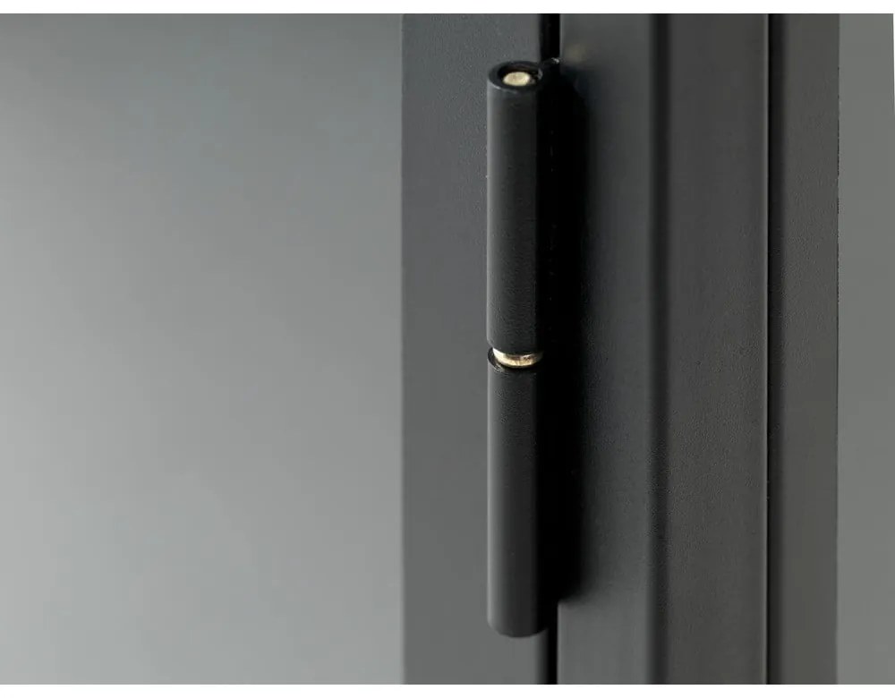 Tavolo TV in metallo nero 132x52 cm Carmel - Unique Furniture