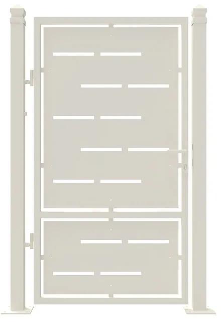 Cancello in ferro, apertura a sinistra, L 104.5 x 180 cm, di colore bianco