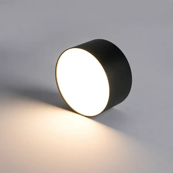 Brilagi - Plafoniera da soffitto per bagno LED FORIS LED/9W/230V Ø 9 cm nera IP44