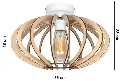 Surface-mounted lampadario EARTH 1xE27/60W/230V bianco/beige