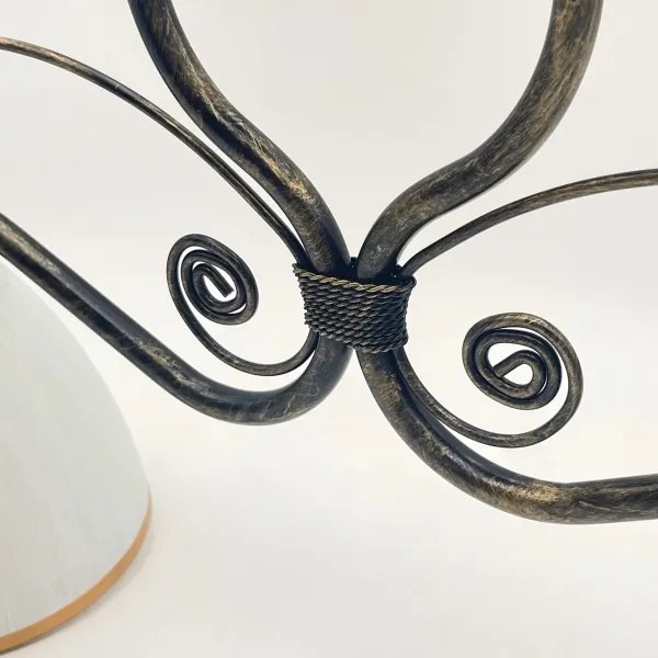 Lampadario a sospensione con catena RETRO 2xE27/60W/230V bronzo/patina