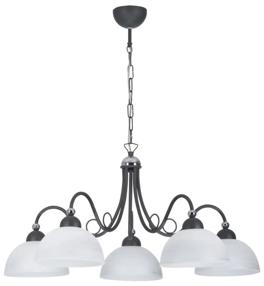 Jupiter 1491 - Lampadario a sospensione con catena SAGA 5xE27/60W/230V