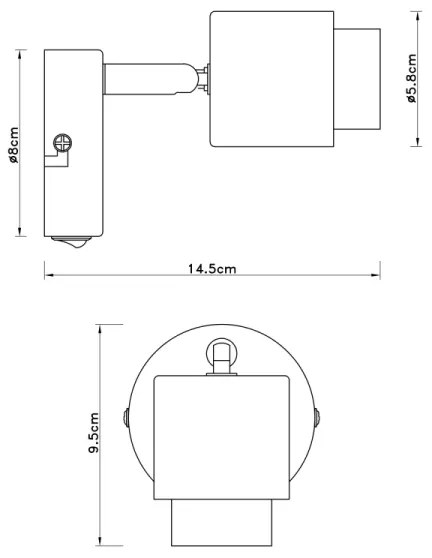 Globo 54031-1 - Faretto da muro JORNA 1xE27/40W/230V