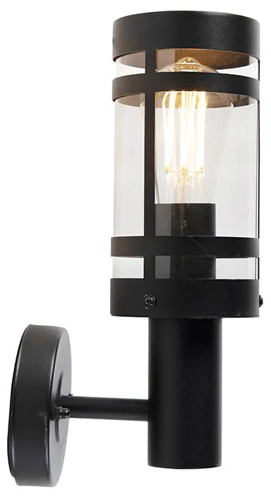 Lampada da parete per esterni moderna nera IP44 - Gleam