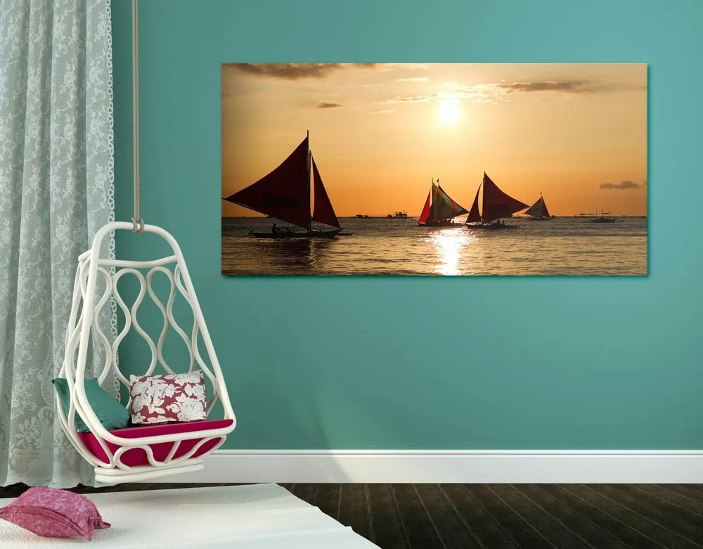 Stampa su tela – Splendido tramonto sul mare